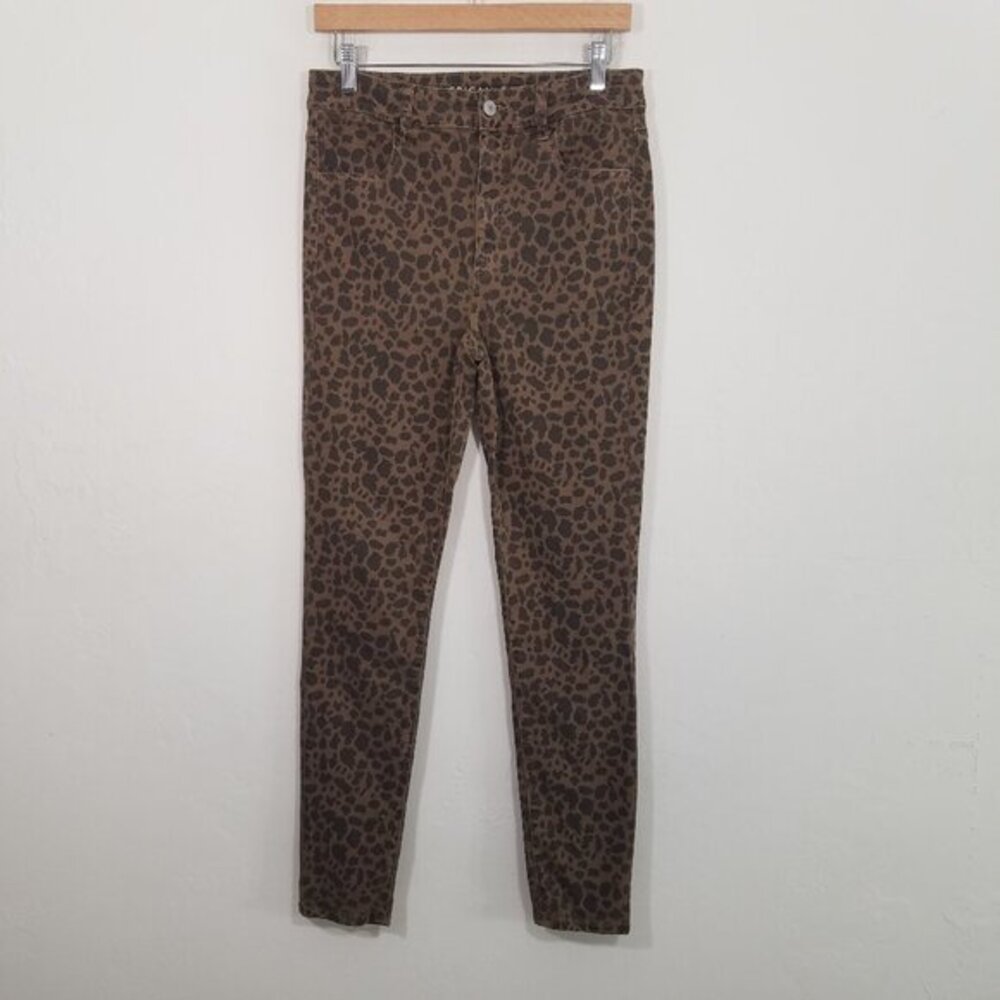 American Eagle Super Hi-Rise Jegging Animal Print Jeans Size 10